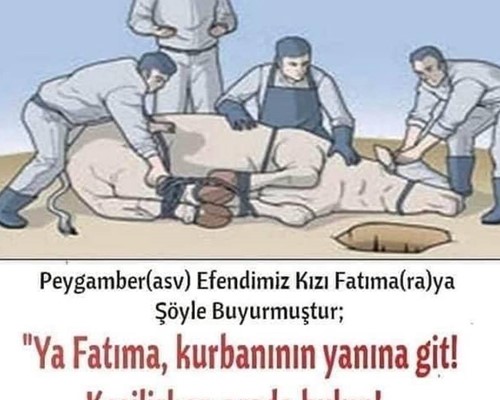 Kurbanınız kesilirken,